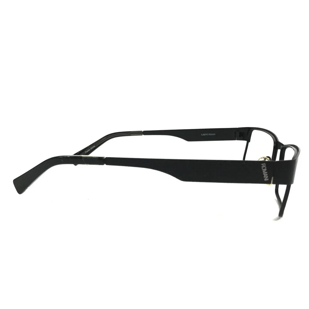 Alberto Romani Eyeglasses Frames AR4001 BK Matte Black Rectangle 53-18-140